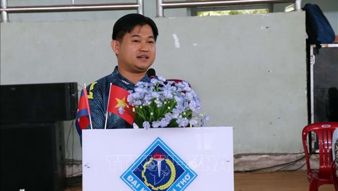 柬埔寨驻胡志明市总领事索·达雷发表讲话。（图片来源：越通社）