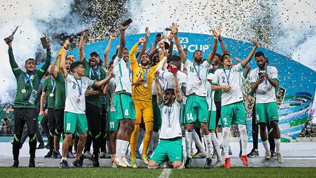 沙特阿拉伯U23足球队夺得2022年亚洲U23足球锦标冠军。