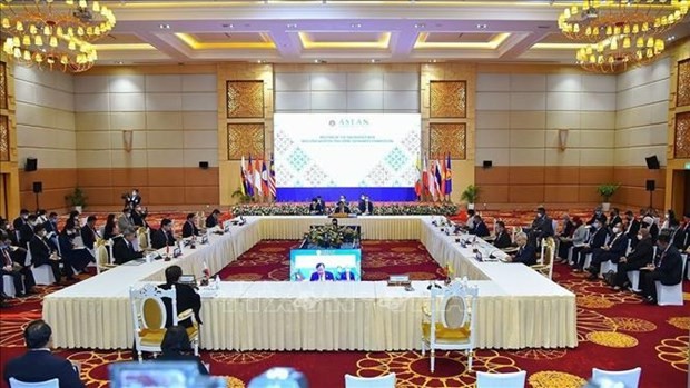 东盟外长与东盟政府间人权委员会对话场景。（图片来源：越通社）
