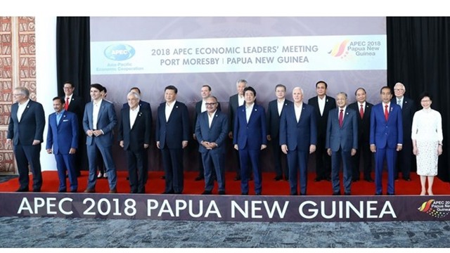 APEC领导人合影。（图片来源：越通社）
