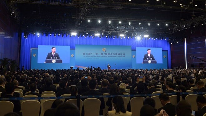 中共中央总书记、中国国家主席习近平致辞。（图片来源：越通社）