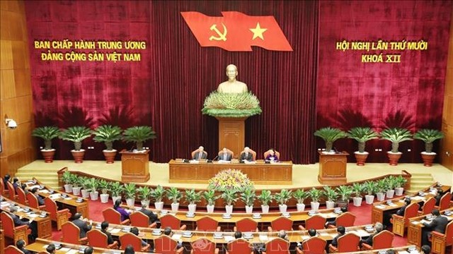 越共第十二届中央委员会第十次全体会议在河内开幕。
