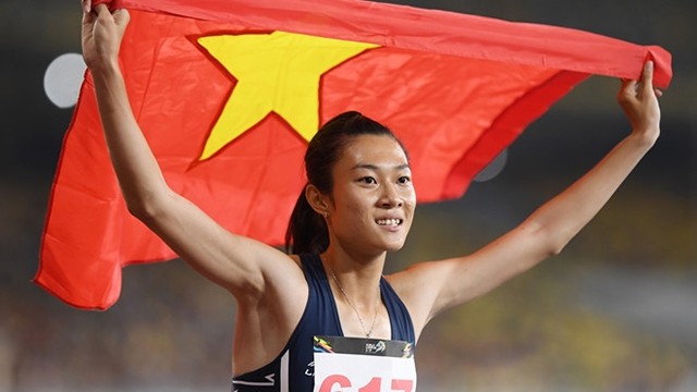 越南田径运动员黎绣征。