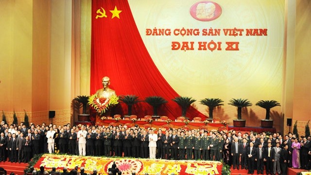 越南共产党第十一次全国代表大会。图片来源：德英 摄