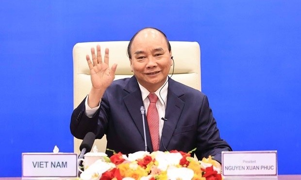 越南国家主席阮春福。（图片来源：越通社）