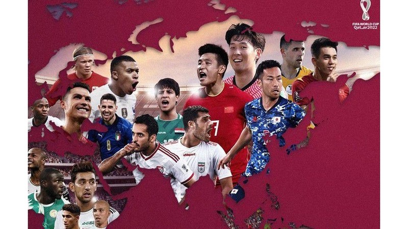 越南球员阮进灵登上世界足联宣传海报。