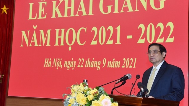 范明正总理发表讲话。（陈海 摄）