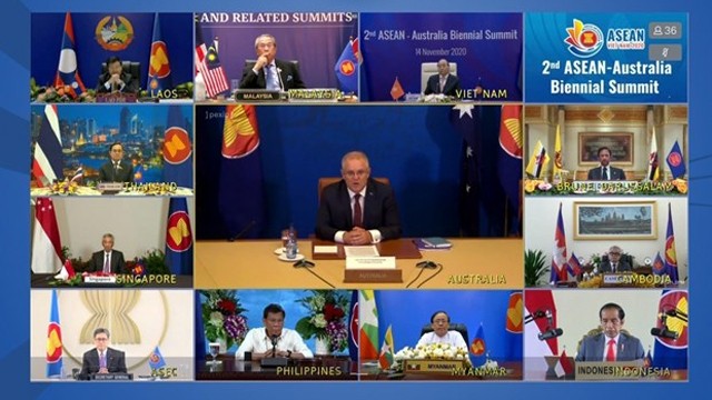 澳大利亚总理莫里森出席2020年第二届东盟—澳大利亚峰会。