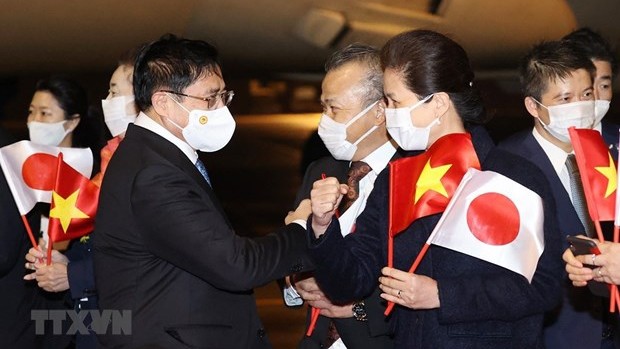 越南政府总理范明正抵达东京，开始对日本进行正式访问。