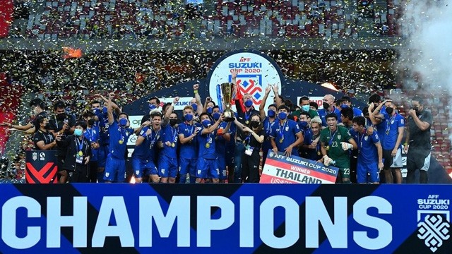 泰国队夺得2020年“铃木杯”东南亚男足锦标赛冠军。