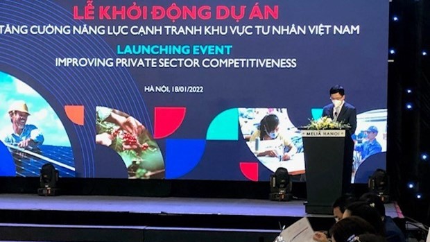 “加强越南私营部门竞争力”项目启动仪式。（图片来源：越通社）