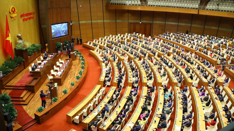 越南第十五届国会第三次会议开幕。（图片来源：越通社）