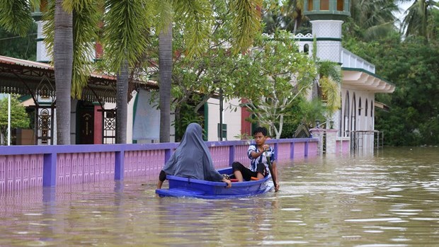 泰国的洪涝情况。（图片来源：AFP/TTXVN）